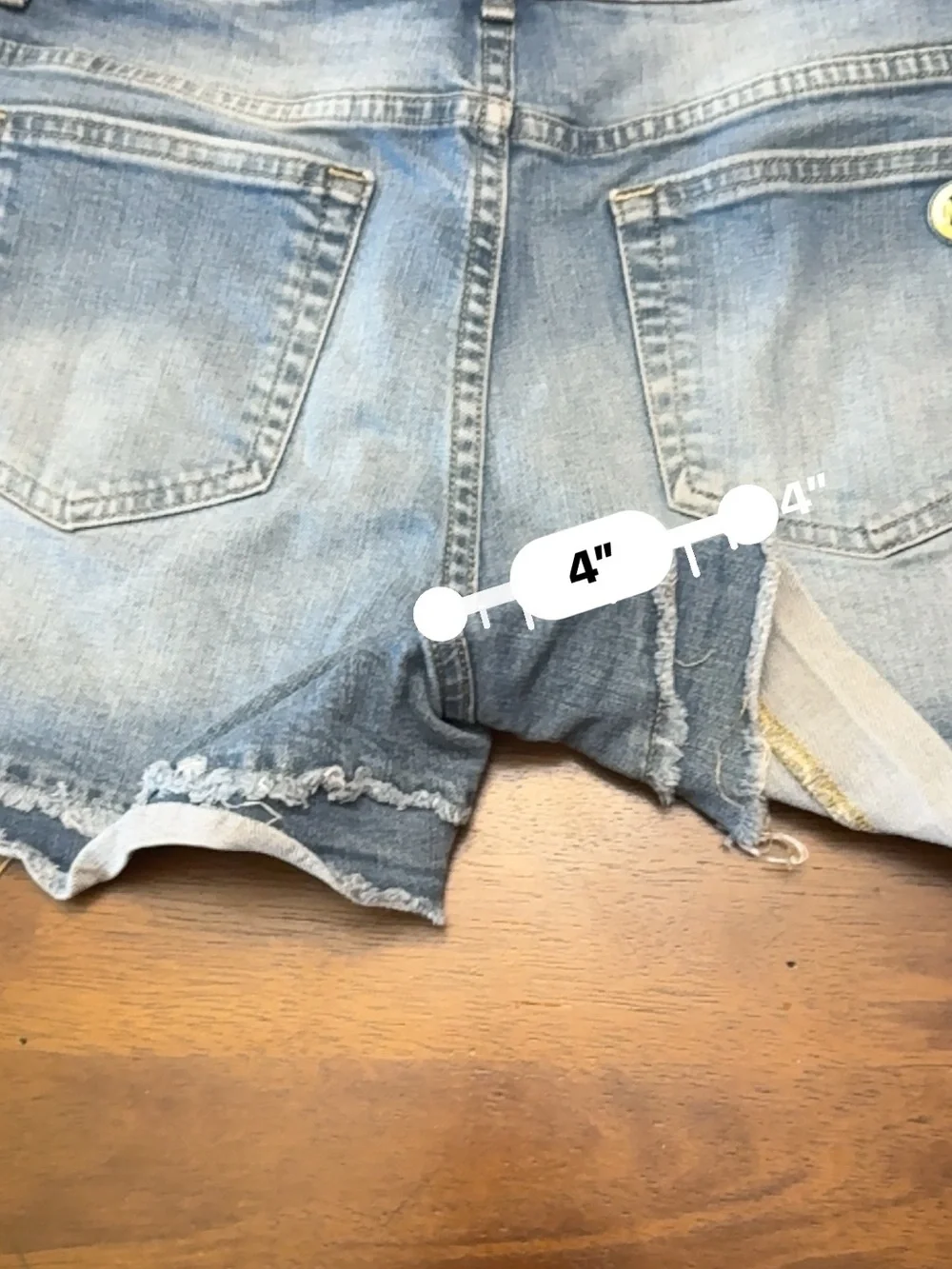 Michael Kors Light Blue Distressed Denim Shorts